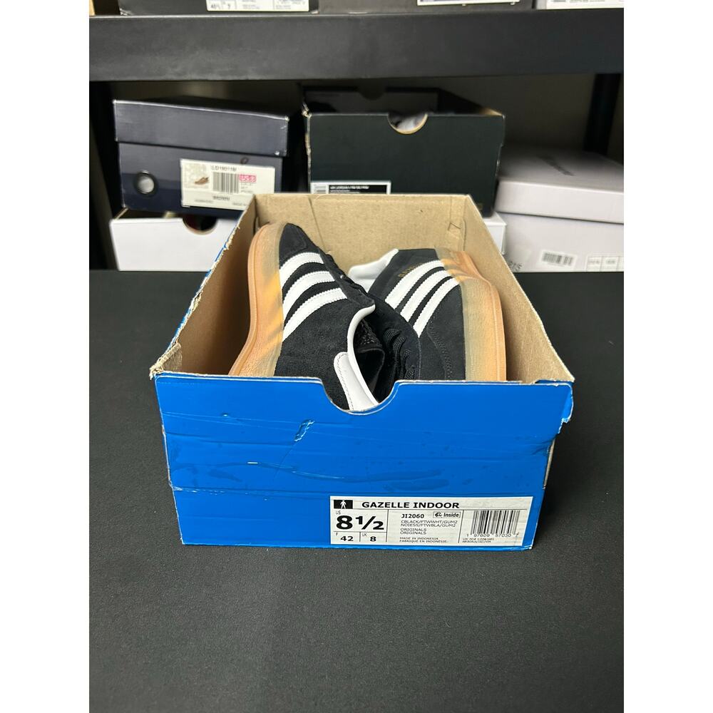 adidas Gazelle Indoor Black White - $120 Retail!!- Size 8.5M/9.5W - Brand New!! - Picture 8 of 9